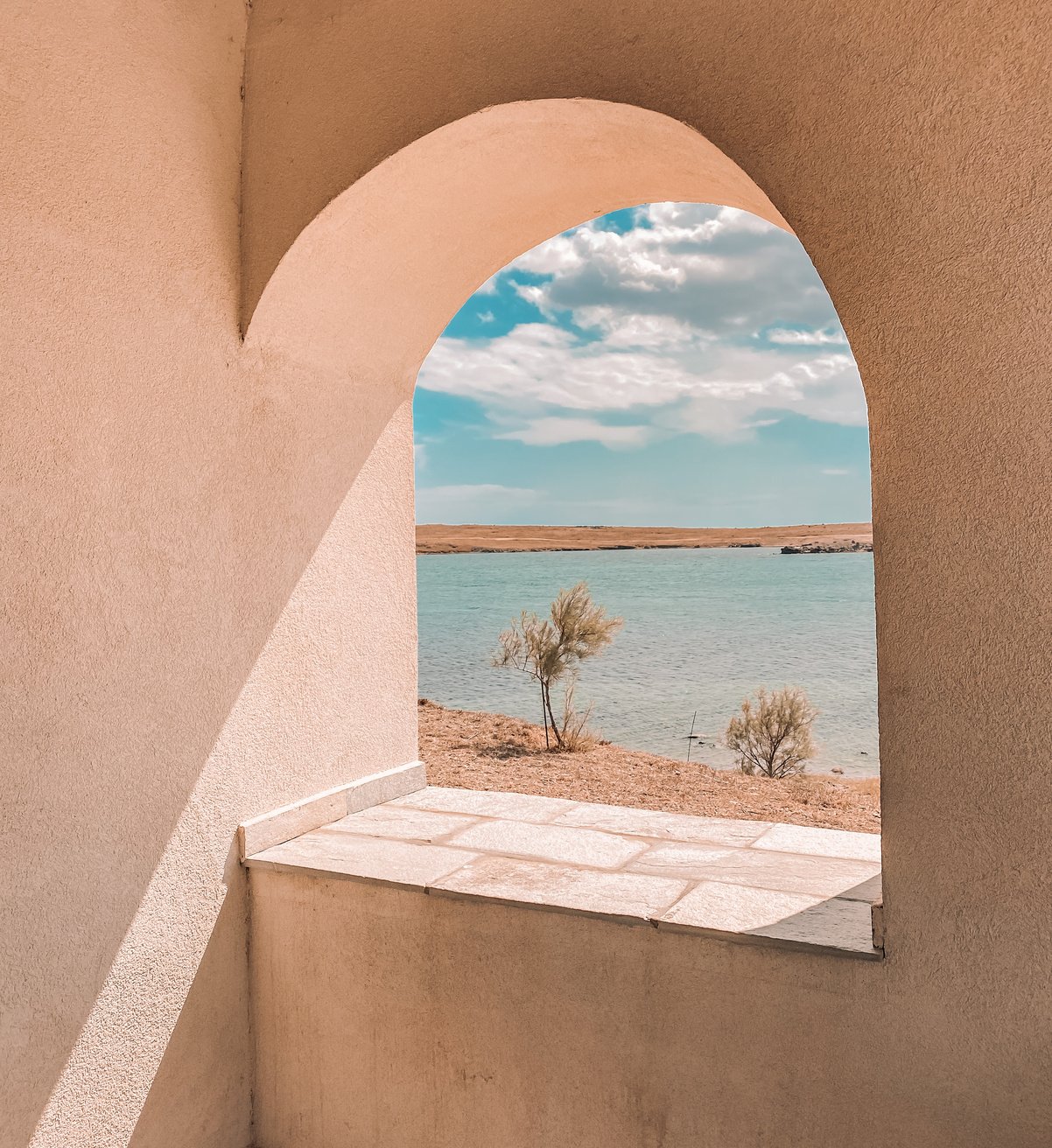 Arch Window on Building